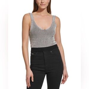 🆕 DKNY Cotton Striped Knitted Tank